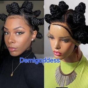 Full lace Bantu cornrow ready to ship